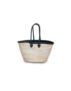 Panier en Paille Grand modele Noir